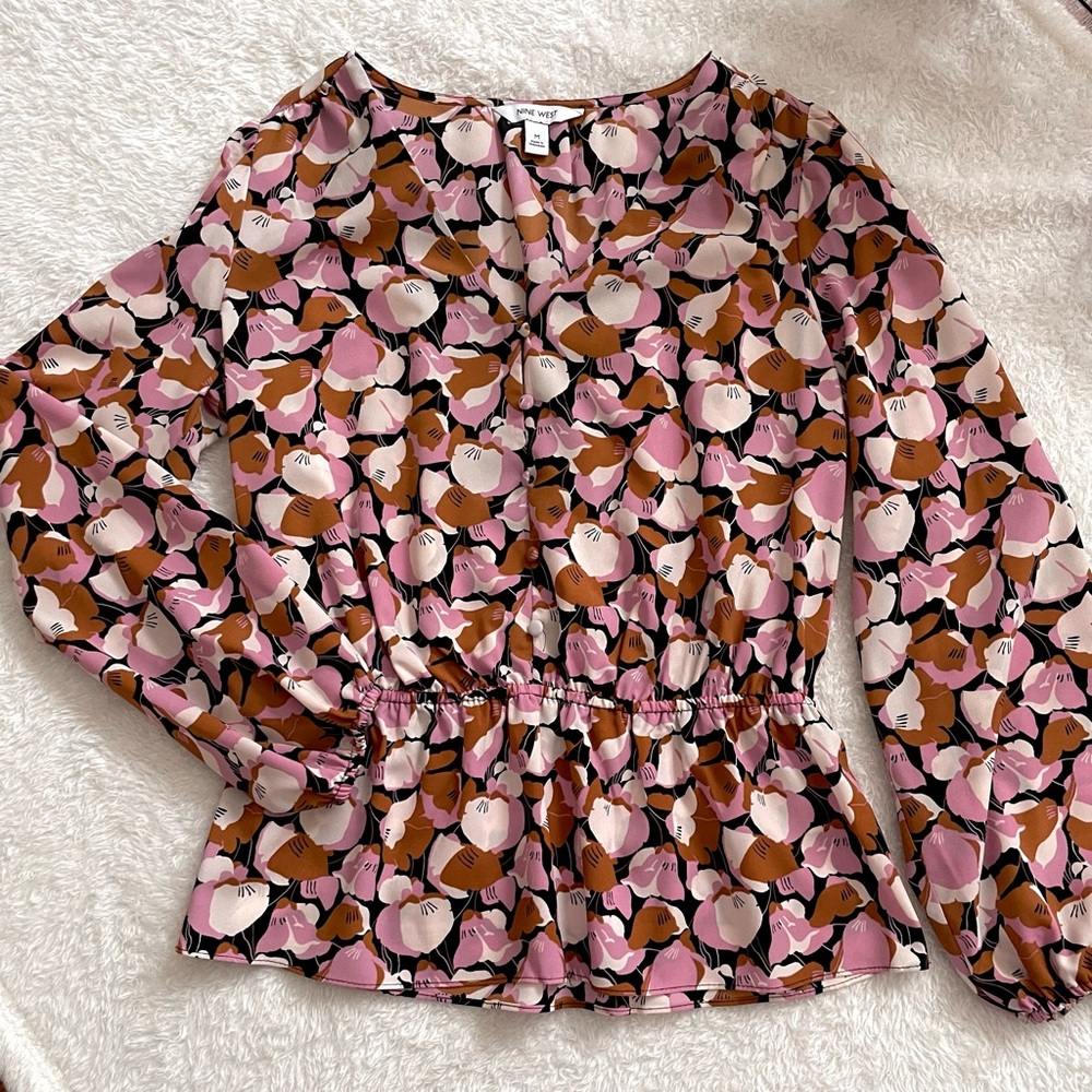 Nine West Florals Blouse